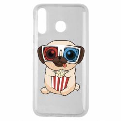 Чехол для Samsung M30 Pug at the cinema - PrintSalon