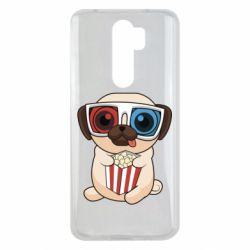 Чехол для Xiaomi Redmi Note 8 Pro Pug at the cinema - PrintSalon