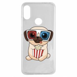 Чехол для Xiaomi Redmi Note 7 Pug at the cinema - PrintSalon