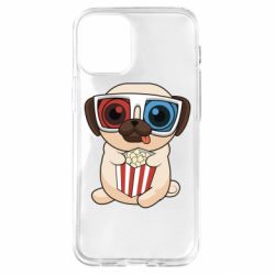 Чехол для iPhone 12 mini Pug at the cinema - PrintSalon
