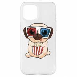Чехол для iPhone 12 Pro Max Pug at the cinema - PrintSalon