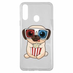 Чехол для Samsung A20s Pug at the cinema - PrintSalon