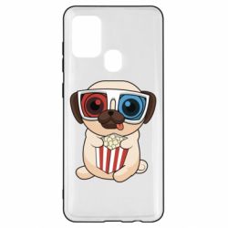 Чехол для Samsung A21s Pug at the cinema