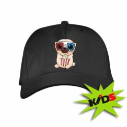 Детская кепка Pug at the cinema