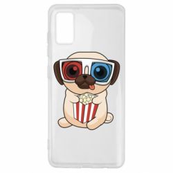 Чехол для Samsung A41 Pug at the cinema