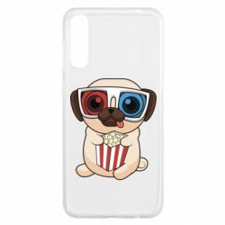 Чехол для Samsung A50 Pug at the cinema - PrintSalon