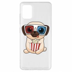 Чехол для Samsung A51 Pug at the cinema - PrintSalon
