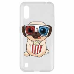 Чехол для Samsung A01/M01 Pug at the cinema - PrintSalon