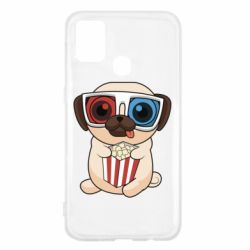 Чехол для Samsung M31 Pug at the cinema - PrintSalon