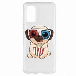 Чехол для Samsung S20 Pug at the cinema