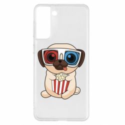 Чехол для Samsung S21+ Pug at the cinema