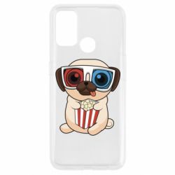 Чехол для Oppo A53/A32/A33 Pug at the cinema - PrintSalon