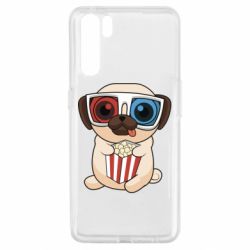 Чехол для Oppo A91/Reno3 Pug at the cinema - PrintSalon