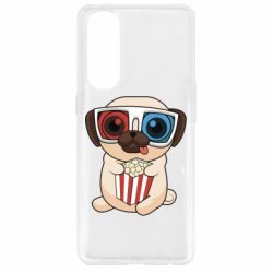 Чехол для Oppo Reno 4 Pro Pug at the cinema - PrintSalon