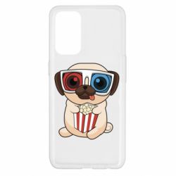 Чехол для Oppo Reno 5 4G Pug at the cinema - PrintSalon