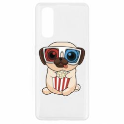 Чехол для Oppo Find X2 Pug at the cinema - PrintSalon