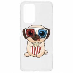 Чехол для Xiaomi Redmi Note 10 Pro Pug at the cinema - PrintSalon