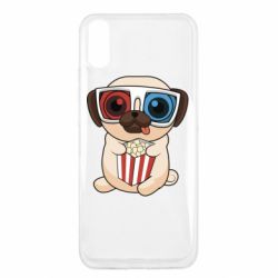 Чехол для Xiaomi Redmi 9a Pug at the cinema - PrintSalon