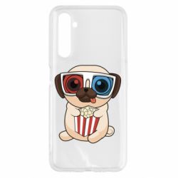 Чохол для Realme 6 Pug at the cinema