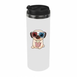 Термокружка Pug at the cinema - PrintSalon