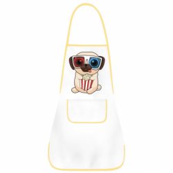 Фартук Pug at the cinema - PrintSalon