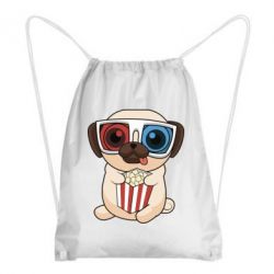 Рюкзак-мешок Pug at the cinema - PrintSalon