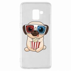 Чехол для Samsung A8+ 2018 Pug at the cinema - PrintSalon