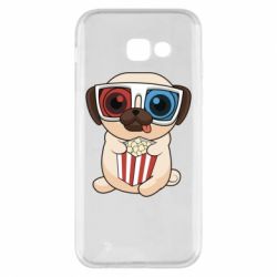 Чехол для Samsung A5 2017 Pug at the cinema-PrintSalon Чехол для Samsung A5 2017 Pug at the cinema