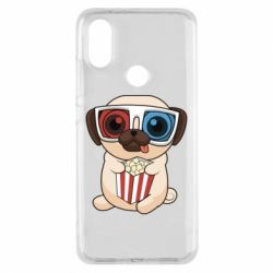 Чехол для Xiaomi Mi A2 Pug at the cinema - PrintSalon