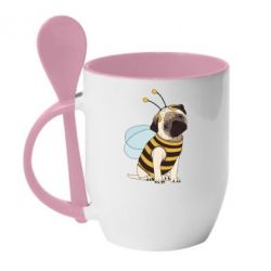 Чашка с ложкой Pug Bug - PrintSalon