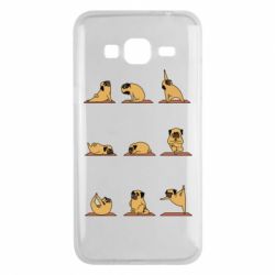 Чехол для Samsung J3 2016 Pug engaged in yoga - PrintSalon