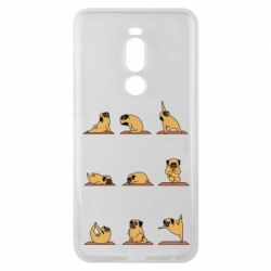 Чехол для Meizu Note 8 Pug engaged in yoga - PrintSalon