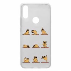 Чехол для Xiaomi Redmi 7 Pug engaged in yoga - PrintSalon