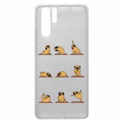 Чехол для Huawei P30 Pro Pug engaged in yoga - PrintSalon