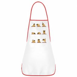 Фартук Pug engaged in yoga - PrintSalon