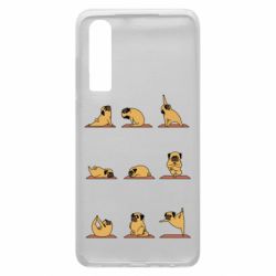 Чехол для Huawei P30 Pug engaged in yoga - PrintSalon