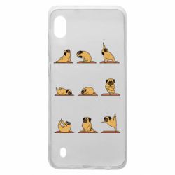 Чехол для Samsung A10 Pug engaged in yoga - PrintSalon