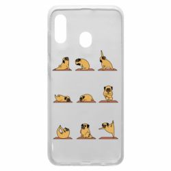 Чохол для Samsung A30 Pug engaged in yoga