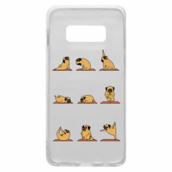 Чехол для Samsung S10e Pug engaged in yoga - PrintSalon