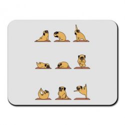 Коврик для мыши Pug engaged in yoga
