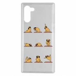 Чехол для Samsung Note 10 Pug engaged in yoga - PrintSalon