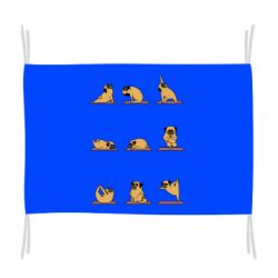 Прапор Pug engaged in yoga