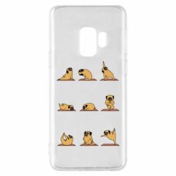 Чехол для Samsung S9 Pug engaged in yoga - PrintSalon
