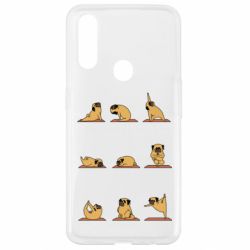 Чехол для Oppo A31 Pug engaged in yoga - PrintSalon