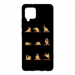 Чехол для Samsung A42 5G Pug engaged in yoga - PrintSalon