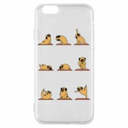 Чохол для iPhone 6/6S Pug engaged in yoga