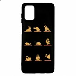 Чехол для Samsung M51 Pug engaged in yoga - PrintSalon