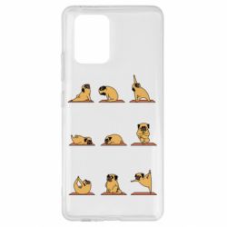 Чехол для Samsung S10 Lite Pug engaged in yoga - PrintSalon