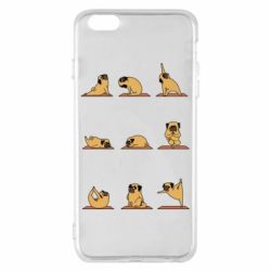 Чехол для iPhone 6 Plus/6S Plus Pug engaged in yoga