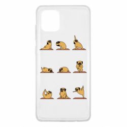 Чехол для Samsung Note 10 Lite Pug engaged in yoga